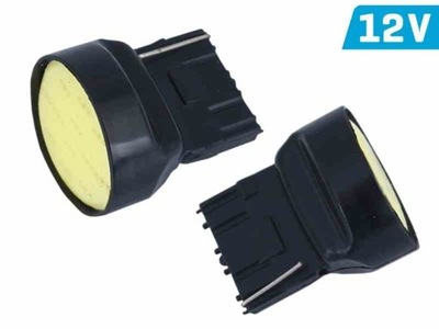 ЛАМПОЧКА НІЧНОГО БАЧЕННЯ W21W (T20D) 12V 1X COB LED (СВІТЛОДІОД), CANBUS, БІЛА, 2 ШТ.