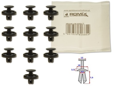 TOYOTA PRIUS 09- ABRAZADERA REMACHE DE COLECTOR TAPONES 10X  