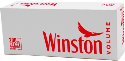 Gilzy papierosowe WINSTON RED 200szt X11+NABIJARKA