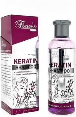 Hemani Fleurs Keratin szampon regenerujący włosy 350ml