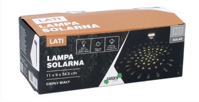 Lampa solarna wbijana biały 38,5 cm 1 szt.