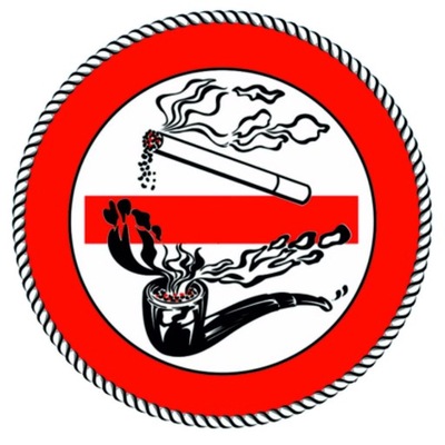 Zakaz palenia - naklejka okrągła 10 cm