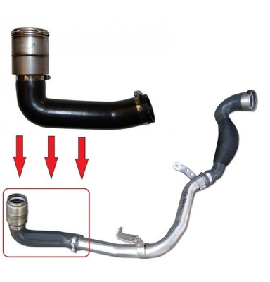 Труба пабтрубок  turbo интеркулер renault master 2.3 dci фото №1