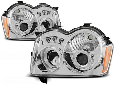 ФОНАРИ JEEP GRAND CHEROKEE WK 05-08 RINGI LED (СВЕТОДИОД ) ХРОМ