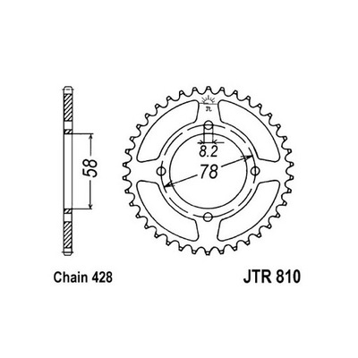 JT ENGRANAJE PARTE TRASERA JT JTR810,50  