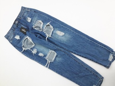 MISSGUIDED jeansowe SPODNIE MOM JEANSY z dziurami NOWE _ 42