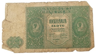 Stary Banknot kolekcjonerski Polska 2 zł 1946
