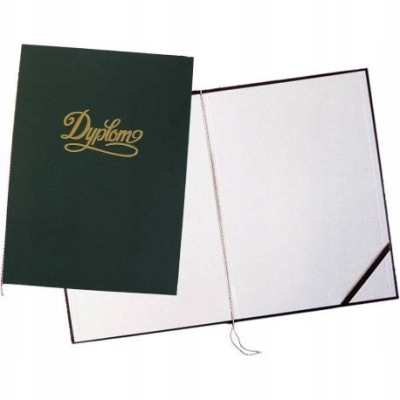 OKŁADKA NA DYPLOM ZIEL Z NAPISEM WARTA