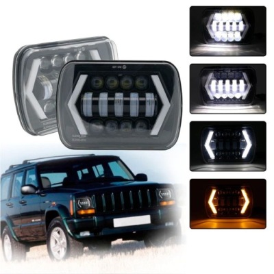 Ліхтарі  передні led jeep cherokee xj wrangler yj фото №1