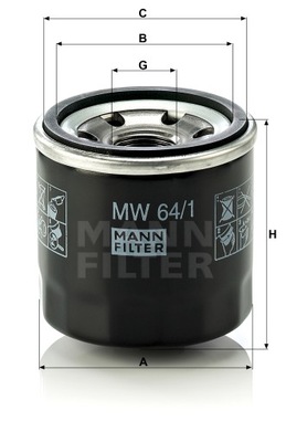 Filtr oleju Mann-Filter MW 64/1