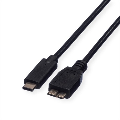 Kabel przewód USB 3.2 C-Micro B M/M czarny 1m
