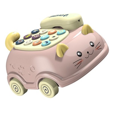 Zabawkowy telefon komórkowy dla małych dzieci w wieku 1–3 lat. Samochodzik