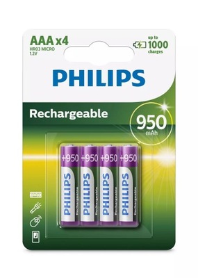 AKUMULATOR akumulatorki Bateria Philips AAA (R3) 4 szt. bateria do ładowark