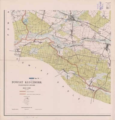 Powiat Kluczbork mapa 1:25.000 1961 4 arkusze