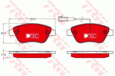 КОЛОДКИ HAM. FIAT P. 500- LINEA- PUNTO- QUBO 1.2- 1.4 05- DTEC COTEC