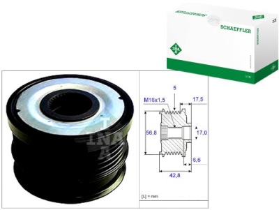 Шкив генератора opel ina фото №1
