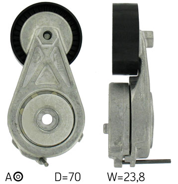 SKF НАТЯЖИТЕЛЬ РЕМНЯ WIELOROWK. VW A4/5/6/Q5/EXEO/AMAROK/MULTIVAN 2,0TSI