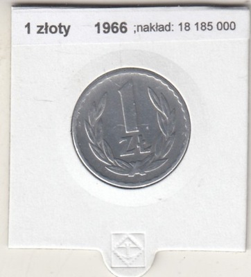 PRL 1 zloty 1966 bardzo ladny stan