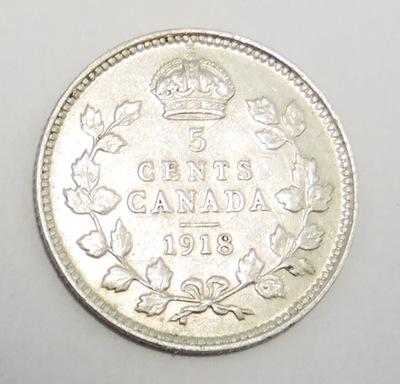 KANADA 5 cents 1918
