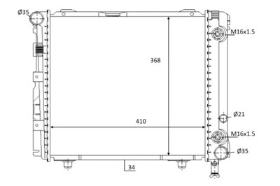 NRF AUŠINTUVAS VARIKLIO VANDENS MERCEDES 124 124 T-MODEL 124 E E E T-MODEL 