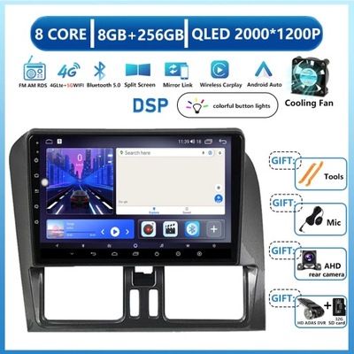 PARA VOLVO XC60 2009-2013 STEREO AUTO ANDROID 13 RADIO NAVEGACIÓN DE AUTOMÓVIL GPS  