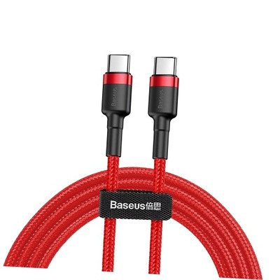 Kabel Baseus USB-C - USB-C PD QC 60W 3A 480Mb/s 2m czerwony