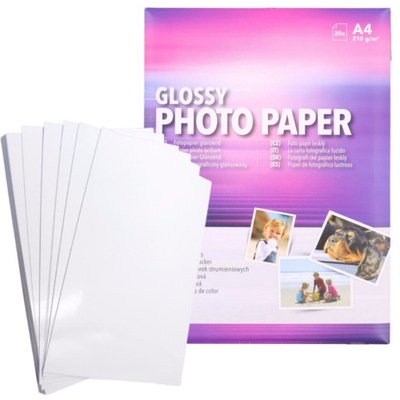 Papier Fotograficzny 30 szt. 210 g/m² Błyszczący