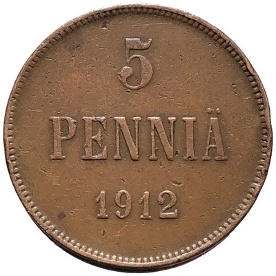 81826. Carska Finlandia, 5 pennia, 1912r.