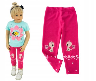 KR267 Getry / legginsy kotki rozmiar 98/104