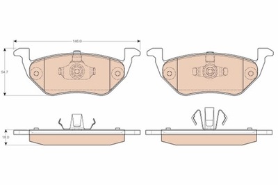 ZAPATAS DE FRENADO FORD PARTE TRASERA MAVERIC 01-/MAZDA TRIBUTE GDB1754  