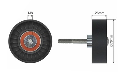 РОЛИК NAPINACZA РЕМНЯ PK VOLVO 850, S70, S80 I, V70 I 2.5D 08.95-07.