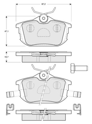 ZAPATAS DE FRENADO STARLINE PARTE TRASERA VOLVO V40 S40  