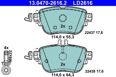 TRINKELĖS STABDŽIŲ DB GAL. W213/S213/C238/A238 2,0 16- CERAMIC 13.0470-2616.2 