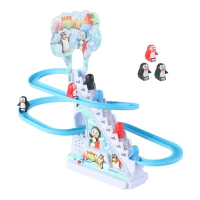 Pingwin wspinający się po schodach Zabawki ze świecącą muzyką dla chłopców i dziewcząt 9 Pingwinów