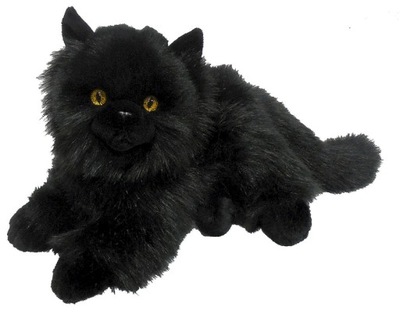 Maskotka Kot pluszowy czarny leżący 30cm