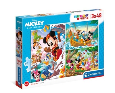 Puzzle 3x48 el. Myszka Miki Mickey 25266