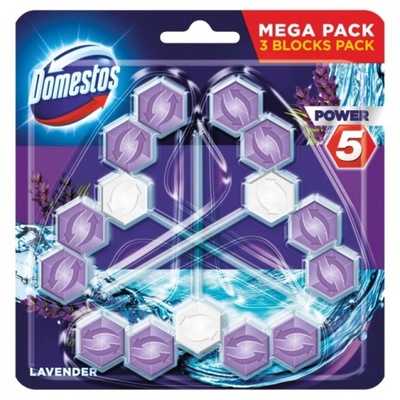 DOMESTOS POWER 5 KOSTKA DO WC LAVENDA 3X55G