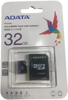 Karta pamięci Adata Premier microSDHC 32GB + Adapter UHS-I Class10