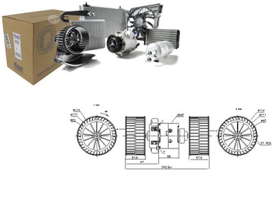 MOTOR SOPLADORES 24V Z WIATRAKIEM OD NR EJES 028494 MERCEDES ACTROS  