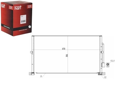 CONDENSADOR CONDENSADOR DE ACONDICIONADOR MONDEO 1.8-2.0 00- HART  