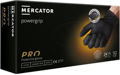 Rękawice ochronne nitrylowe powergrip 50 szt.