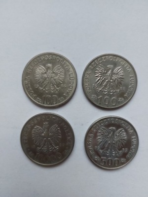 zestaw 4 monet