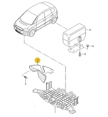 GAUBTAS PUSAŠIO LEWAA 8Z0863187C AUDI A2 