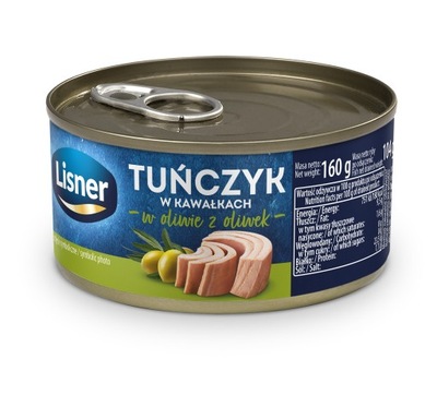 Tuńczyk w kawałkach w oliwie z oliwek 160g Lisner