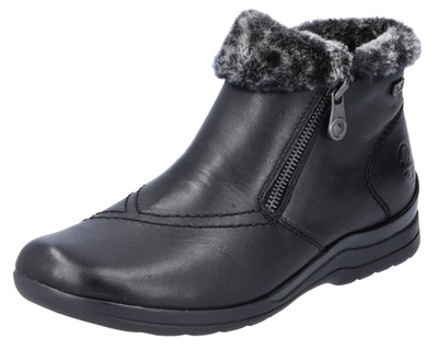 Rieker L1868-00 36 czarne botki trzewiki buty TEX