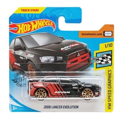 HOT WHEELS 2008 LANCER EVOLUTION EVO X ADVAN HW SPEED GRAPHICS