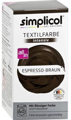 SIMPLICOL Trwała Farba do Tkanin, Brąz Espresso