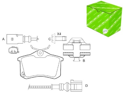 PADS BRAKE VW POLO 1.6 PETROL 5 1996-5 1998 VALEO  