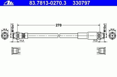 ПАТРУБОК ГАЛЬМІВНИЙ GIĘTKI AUDI A6 94-97 ПЕРЕД