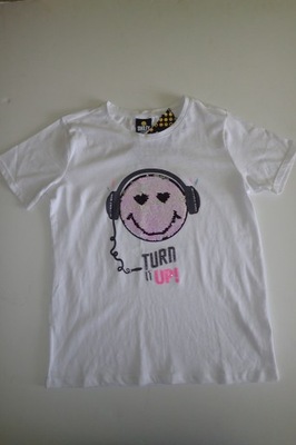 T-shirt RESERVED SMILEY CEKINY 152 nowy